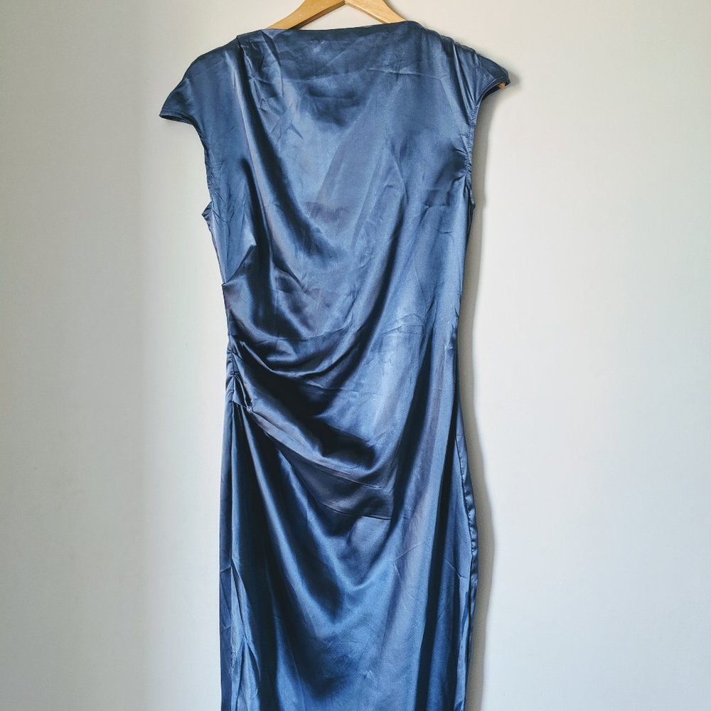 Dusty Blue Satin Dress